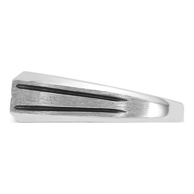 Men's 10K White Gold Black Diamond Ring Mounting – view 5