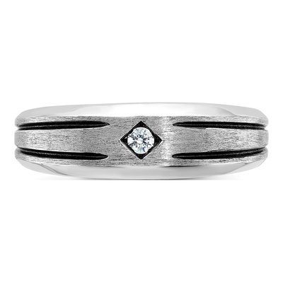 Men's 14K White Gold 1/20 ct tw Diamond Ring – view 6