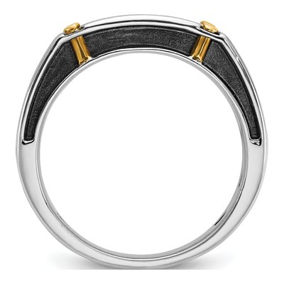 Men's 10K Two-Tone Gold 1/2 ct tw Diamond Ring – view 2