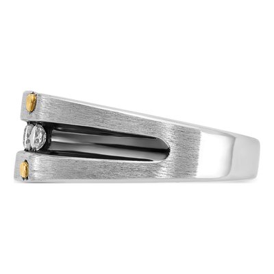 Men's 10K Two-Tone Gold 1/2 ct tw Diamond Ring – view 3
