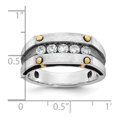 Men's 10K Two-Tone Gold 1/2 ct tw Diamond Ring – view 7