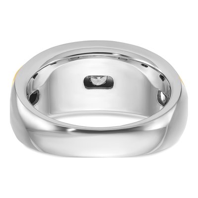 Men's 14K Two-Tone Gold 7-Stone Diamond Ring Mounting – view 7
