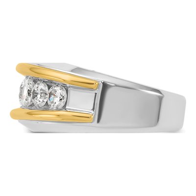 Men's 10K Two-Tone Gold 2 ct tw Diamond 7-Stone Ring – view 3