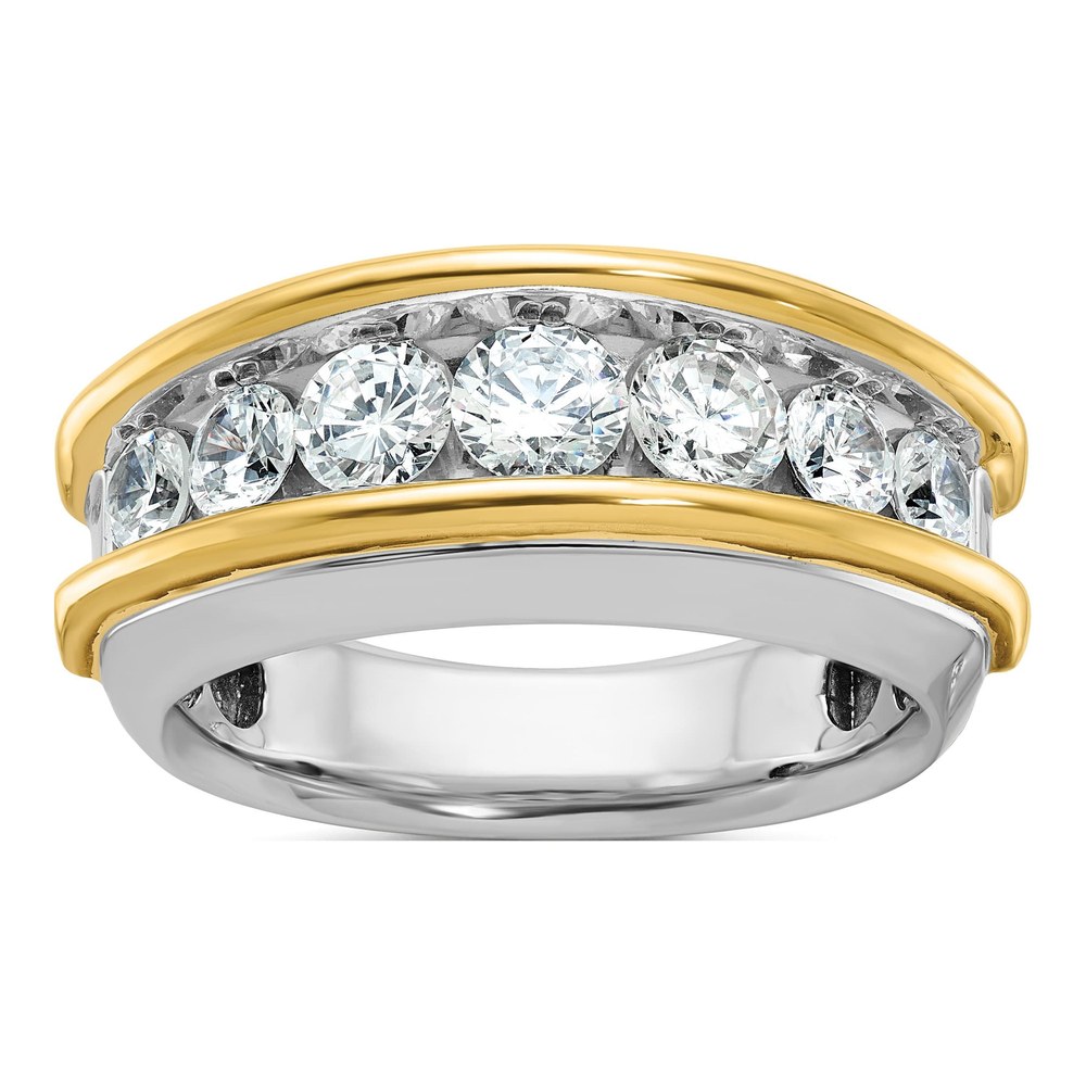 Ibgoodman 14K Two-Tone 2 Carat Lab Grown Diamond Vs/si+ G+ Complete Men's Ring