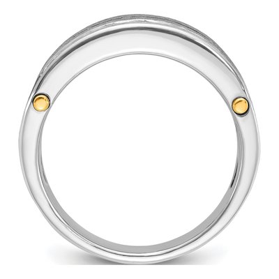 Men's 14K Two-Tone Gold 7-Stone Ring Mounting – view 2