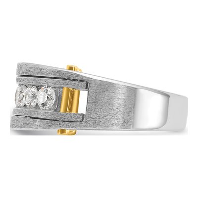 Men's 14K Two-Tone Gold 7-Stone Ring Mounting – view 5