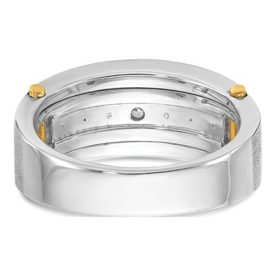 Men's 14K Two-Tone Gold 7-Stone Ring Mounting – view 7