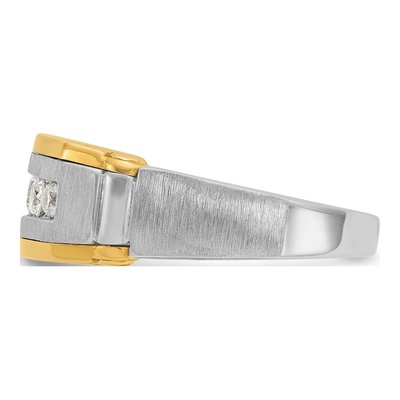 Men's 14K Two-Tone Gold Diamond 5-Stone Ring Mounting – view 5