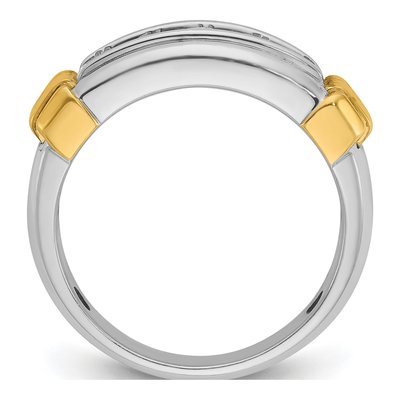 Men's 14K Two-Tone Gold Diamond 5-Stone Ring Mounting – view 2