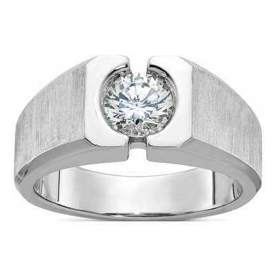 Men's 14K White Gold Diamond Ring Mounting
