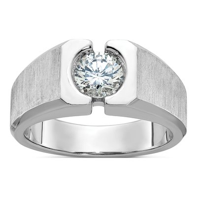 Men's 14K White Gold 1 ct tw Lab-Grown Diamond Ring