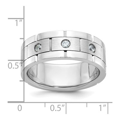 Men's 14K White Gold Diamond Ring Mounting – view 3