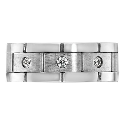 Men's 14K White Gold Diamond Ring Mounting – view 5
