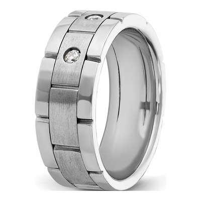 Men's 14K White Gold Diamond Ring Mounting – view 8