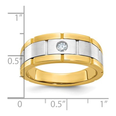 Men's 10K Two-Tone Gold Diamond Ring Mounting – view 2