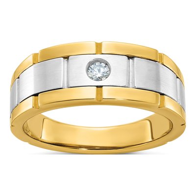 Men's 10K Two-Tone Gold Diamond Ring Mounting