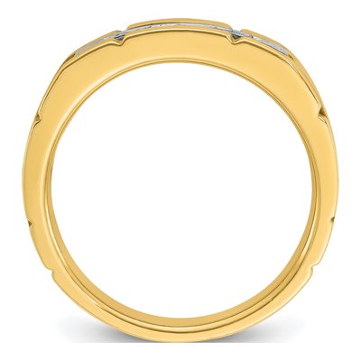 Men's 14K Two-Tone Gold 1/4 ct tw Diamond 5-Stone Ring – view 2