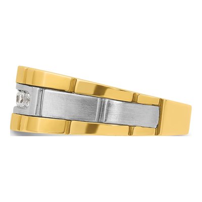 Men's 14K Two-Tone Gold 1/4 ct tw Diamond 5-Stone Ring – view 5