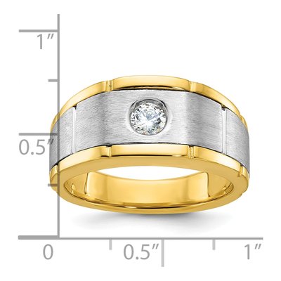 Men's 10K Two-Tone Gold Diamond Ring Mounting – view 3