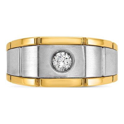 Men's 14K Two-Tone Gold Diamond Ring Mounting – view 6
