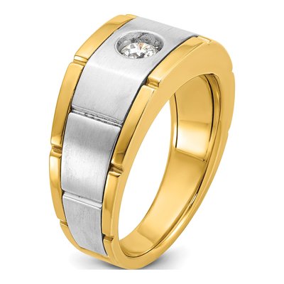 Men's 14K Two-Tone Gold Diamond Ring Mounting – view 8