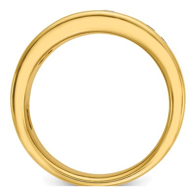 Men's 14K Two-Tone Gold 1 ct tw Diamond Grooved Ring – view 2