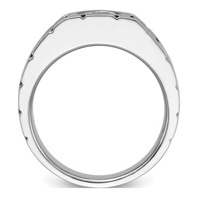 Men's 14K White Gold Ring Mounting | IBGoodman – view 2