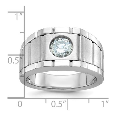 Men's 14K White Gold Ring Mounting | IBGoodman – view 3