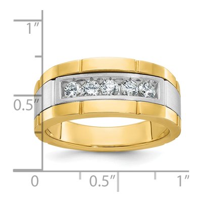 Men's 14K Two-Tone Gold Diamond Ring Mounting – view 3