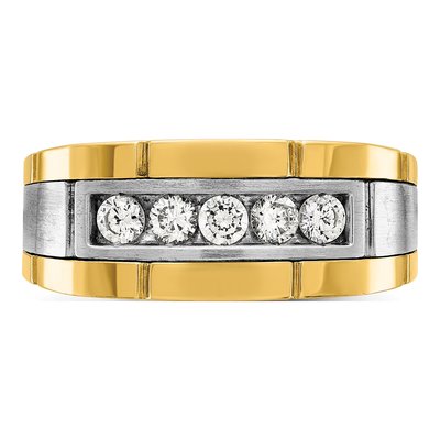 Men's 14K Two-Tone Gold Diamond Ring Mounting – view 4