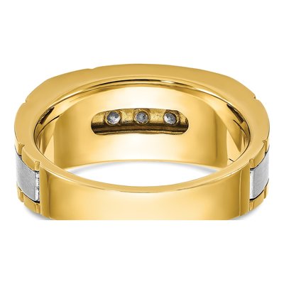 Men's 14K Two-Tone Gold Diamond Ring Mounting – view 5