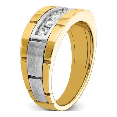 Men's 14K Two-Tone Gold Diamond Ring Mounting – view 6