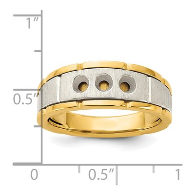 Men's 14K Two-Tone Gold Diamond Ring Mounting – view 3