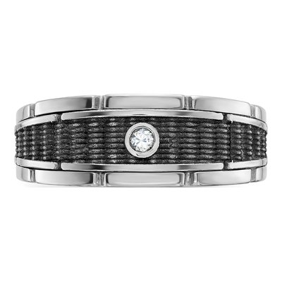 Men's 14K White Gold Solitaire Ring Mounting – view 6