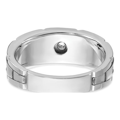 Men's 14K White Gold Solitaire Ring Mounting – view 7
