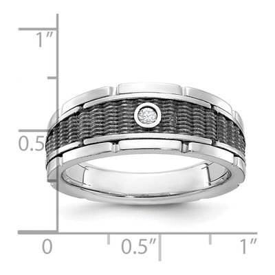 Men's 14K White Gold 1/20 ct tw Diamond Solitaire Ring – view 3