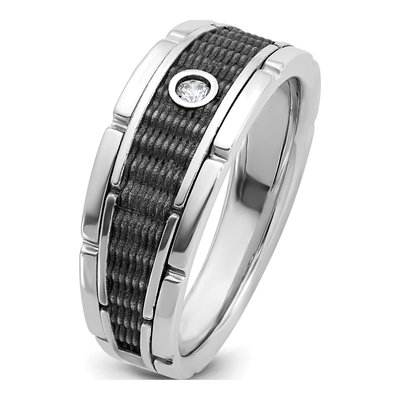 Men's 14K White Gold 1/20 ct tw Diamond Solitaire Ring – view 8