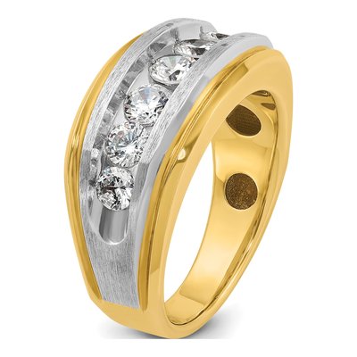 Men's 14K Yellow Gold Diamond Ring Mounting – view 8