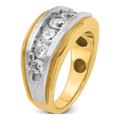 Men's 14K Yellow Gold Diamond Ring Mounting – view 8