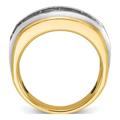 Men's 14K Yellow Gold 2 ct tw Diamond 7-Stone Ring – view 2