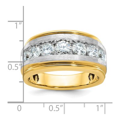 Men's 14K Yellow Gold 2 ct tw Diamond 7-Stone Ring – view 3