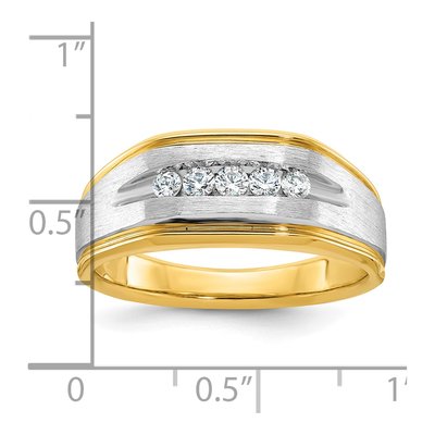 Men's 14K Yellow Gold 5-Stone Ring Mounting – view 3