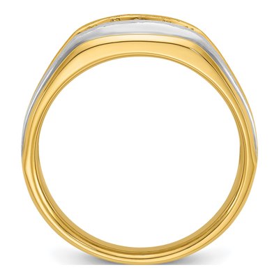 Men's 14K Yellow Gold 1/4 ct tw Diamond 5-Stone Ring – view 2