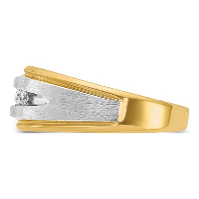 Men's 14K Yellow Gold 1/4 ct tw Diamond 5-Stone Ring – view 5