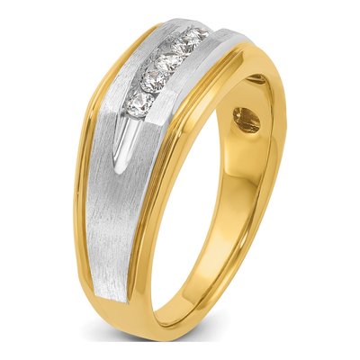 Men's 14K Yellow Gold 1/4 ct tw Diamond 5-Stone Ring – view 8