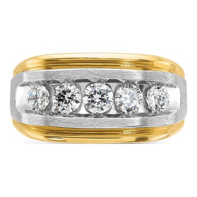 Men's 10K Two-Tone Gold Diamond Ring Mounting – view 6