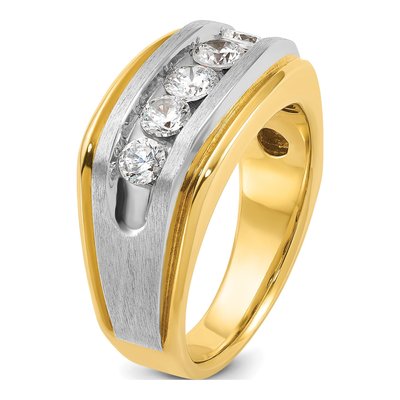 Men's 10K Two-Tone Gold Diamond Ring Mounting – view 8