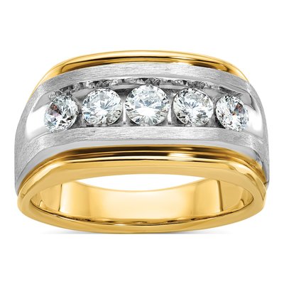 Men's 10K Two-Tone Gold Diamond Ring Mounting