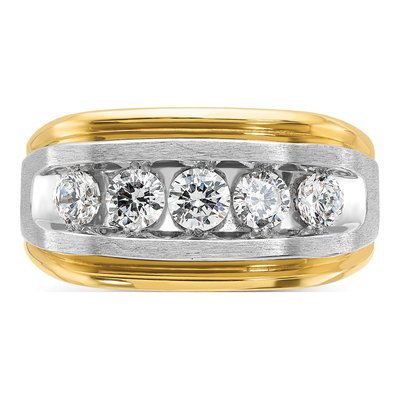 Men's 14K Two-Tone Gold Diamond Ring Mounting – view 7
