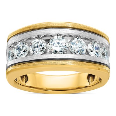 Men's 10K Two-Tone Gold 2 ct tw Diamond Ring